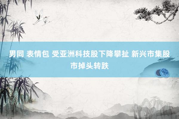 男同 表情包 受亚洲科技股下降攀扯 新兴市集股市掉头转跌