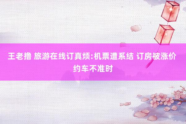 王老撸 旅游在线订真烦:机票遭系结 订房被涨价 约车不准时