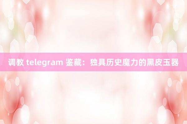 调教 telegram 鉴藏：独具历史魔力的黑皮玉器
