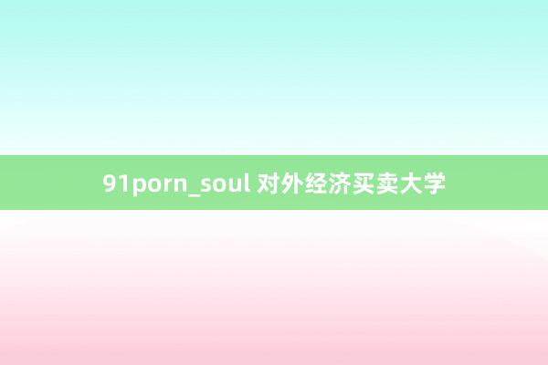 91porn_soul 对外经济买卖大学