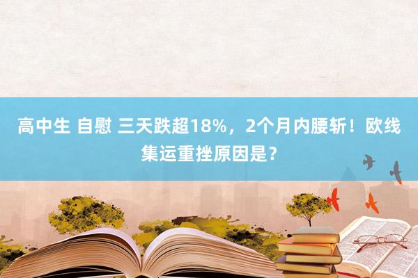 高中生 自慰 三天跌超18%，2个月内腰斩！欧线集运重挫原因是？